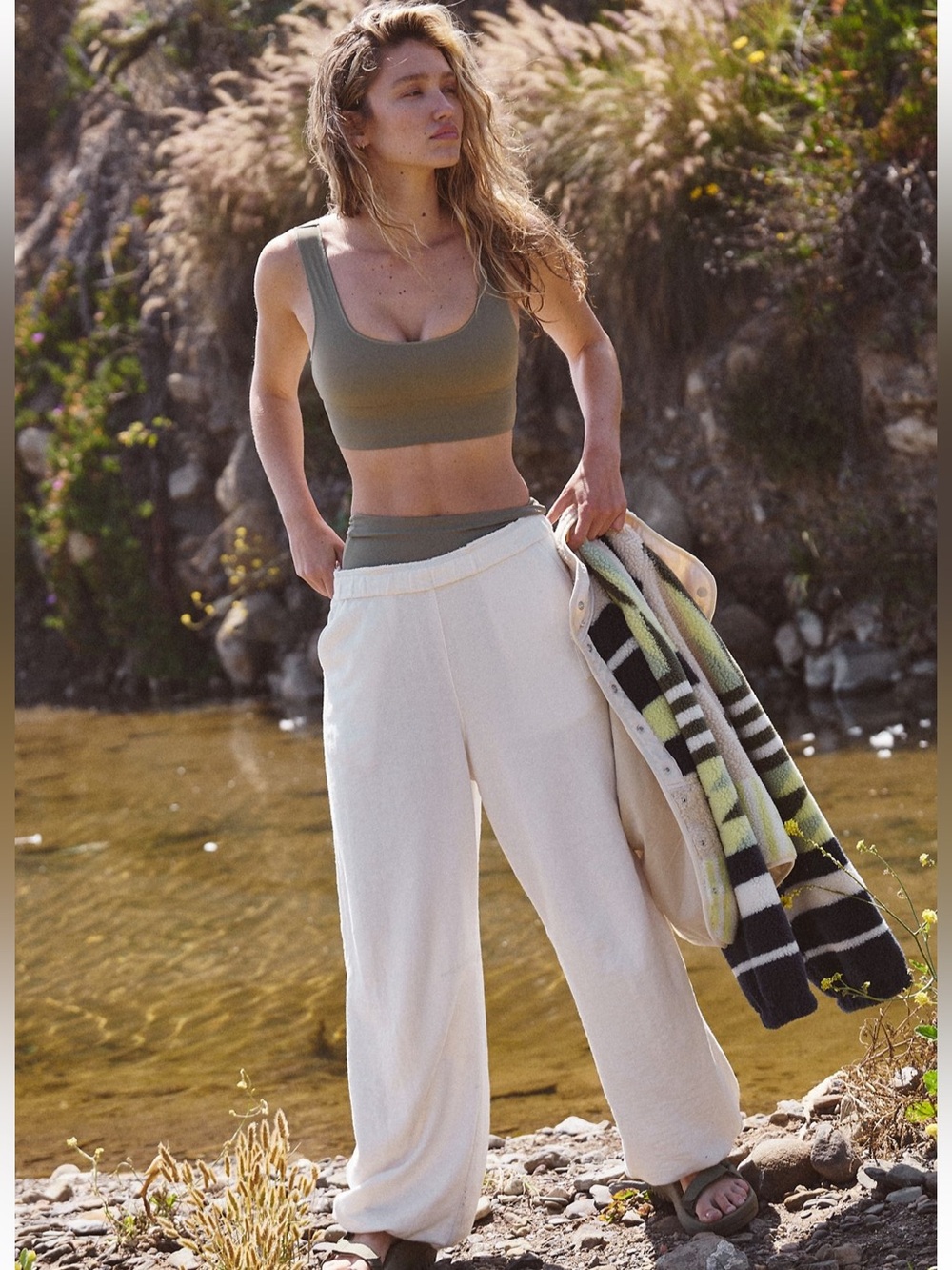 Free People Movement Elastic-Waist Oversized Joggers | Medium